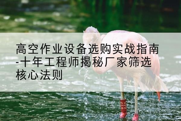 路南剪叉式升降机厂家-高空作业设备选购实战指南-十年工程师揭秘厂家筛选核心法则